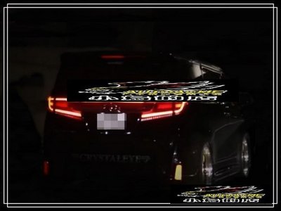 【小鳥的店】豐田 2016-20年 ALPHARD 30系  C型 LED 光柱尾燈 LED尾燈 透明黑底殼