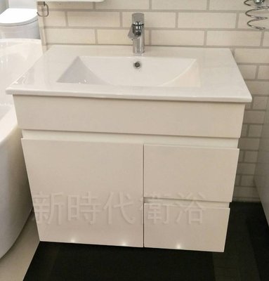 [新時代衛浴] 70cm薄臉盆浴櫃組, 搭配發泡板浴櫃，側邊雙抽使用方便BX-L70