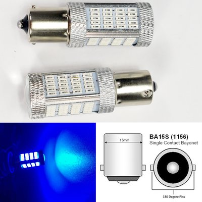 兩顆 1156 BA15S P21W 92SMD LED藍光 IC恆流解碼無極 轉向燈 倒車燈 剎車燈