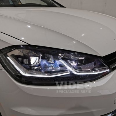 巨城汽車精品 福斯 VW GOLF 7.5代 專用 跑馬 雙功能 雙L型 魚眼大燈總成 DRL 新竹 威德
