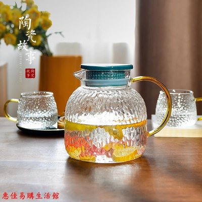 【熱賣精選】茶杯 杯子 茶具冷水壺家用耐高溫玻璃水壺裝水杯套裝大容量果汁涼水壺