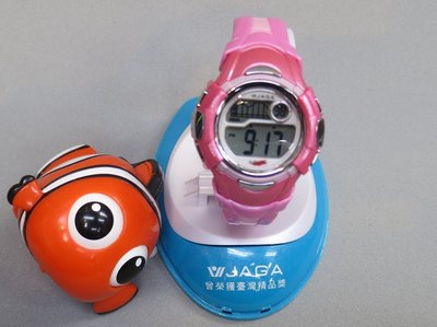JAGA捷卡 防水多功能運動電子錶/女錶/兒童錶 M628-G (粉)防水 夜光 鬧鈴 保固一年