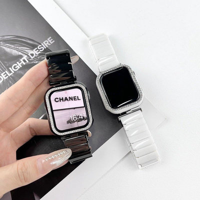 全館免運 陶瓷錶帶 於 Apple Watch 8 7 6 5 4 SE 41mm 45mm 44mm 蘋果錶帶 個性時尚 可開發票