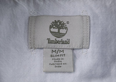 Timberland 藍灰色 長袖 牛仔襯衫 (M) #4091 (一元起標 無底價)