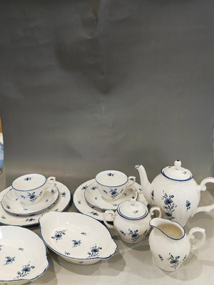 日本產 則武Noritake 青花唐草花紋 咖啡杯 杯碟套裝紅茶下午茶杯碟套組