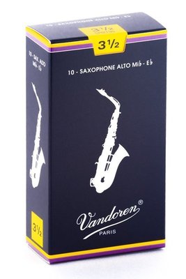 【金聲樂器】法國Vandoren Alto Saxophone 中音薩克斯風 3.5號 竹片10片裝 真空包裝