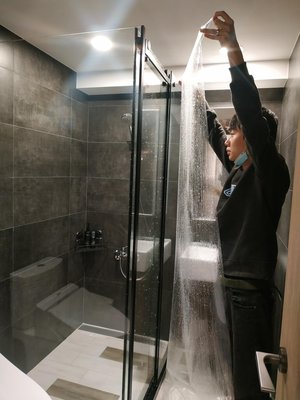 【2MIL透明防爆膜】浴室 廁所 乾濕分離 拉門 玻璃 窗戶 施工