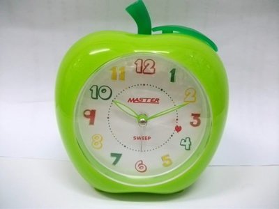 [裕明鐘錶]  台灣製MASTER 綠蘋果靜音貪睡高音質和旋音樂鬧鐘(綠色)~JM-E611