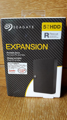 希捷 Seagate Expansion 5TB 2.5吋 USB3.2 外接式行動硬碟/全新品