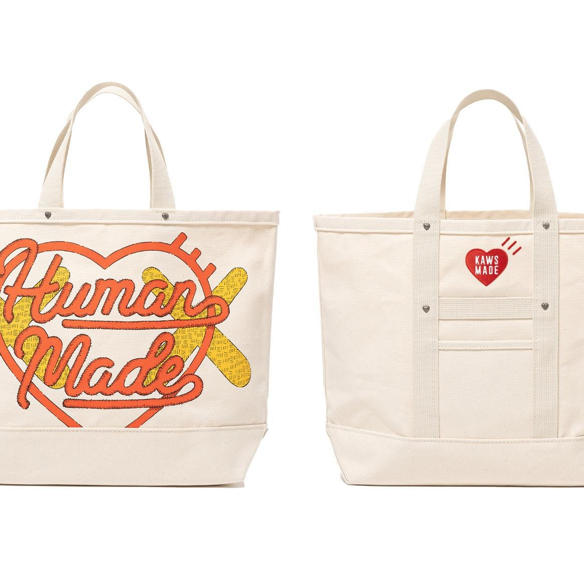 HUMAN MADE x KAWS MADE TOTE BAG LARGE #1 #2 SMALL 托特包。太陽選物