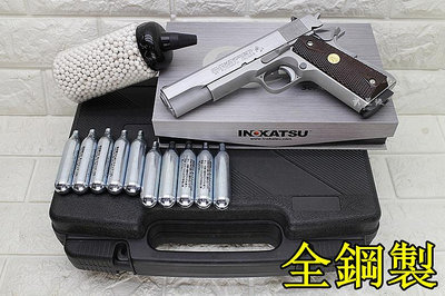 台南 武星級 鋼製 INOKATSU COLT M1911 手槍 CO2槍 銀 優惠組E 井勝 1911 柯特 MEU