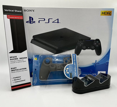 【HC3C】[全新現貨] SONY索尼 PS4 Slim主機(黑-1TB) 贈雙手把充+主機立架+手把果凍套
