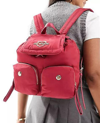 代購Love Moschino backpack束口空氣枕頭休閒復古後背包
