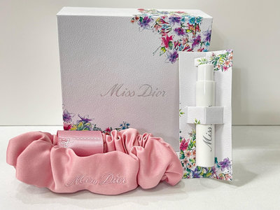 迪奧Miss Dior愛戀花語針管三入禮盒/Miss Dior愛戀花語法式髮圈禮盒