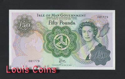 【Louis Coins】B1880-ISLE OF MAN-1983男人島(曼島)紙幣,50 Pounds