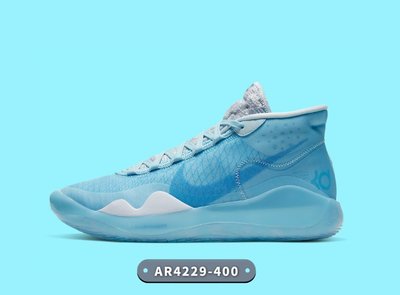 老夫子 Nike Zoom KD12 EP SJX 天藍色 網紗 氣墊 中幫 籃球鞋 AR4229-400 男鞋