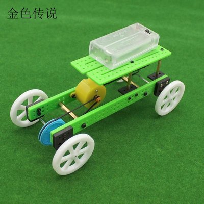 雙層板條小車1號 手工DIY科技小製作 快手模型玩具 實驗創客模型W981-191007[358077]