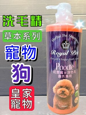 ✪寵物巿集✪皇家寵物➤紅貴賓&深色毛專用 洗毛精 500ml/瓶➤沐浴乳 草本溫和 低敏感 Royal Pet 犬 狗