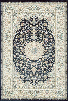 比利時製 皇宮絲毯 95x140cm 波斯藍色 新古典風格地毯 壁毯 掛毯 地墊 踏墊