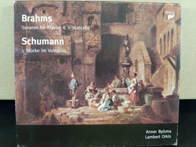 Bylsma,Orkis,Brahms-Cello.s,Schumann，畢斯瑪大提琴，歐吉斯鋼琴，演繹布拉姆斯大提琴奏鳴曲，舒曼-5 首民謠曲等，如新。