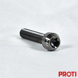 [屏東-晟信二輪] PROTI 鍛造鈦合金螺絲 M6L30-TP01-BK 適用:M6x30mm