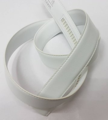 #746 台灣製 單賣自動皮帶帶身-白色 ．31mm自動紳士帶身  滑扣皮帶身【霈錡皮飾館】