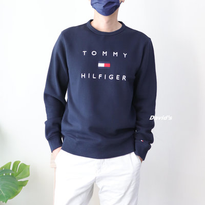 《美國大衛》Tommy Hilfiger 大學T 長袖 T恤 內刷毛上衣 衣服 上著 長T【78J9630】