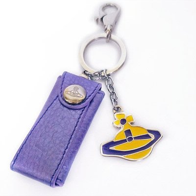 vivienne westwood 鑰匙圈 吊飾星球USB皮革套 紫色 瑕疵 NG包 出清特賣 超低價