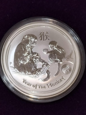 2016 澳大利亞 1 oz Silver 生肖猴年獅子標記 BU coin (全新未使用)