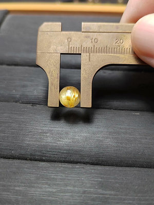 二手 鈦晶珠徑8mm，重0.79g，純天然鈦晶珠子單珠散珠， 古玩 擺件 十大雜項【紫竹齋】2198