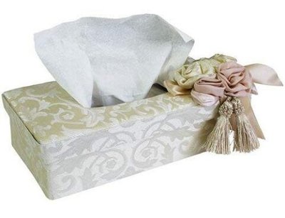 13079c 日本製造 好品質 限量品 歐式浪漫蕾絲玫瑰花朵 桌上 民宿房間面紙盒衛生紙盒紙巾收納盒送禮禮品