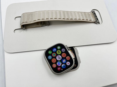 §上進心集團§ 外觀漂亮 盒裝 蘋果 手錶 Apple Watch Ultra 49mm LTE 鈦金屬 松嶺風錶帶123
