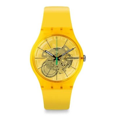 SWATCH watch 時尚潮流腕表手錶 LEMON 檸檬 有機黃(41mm)