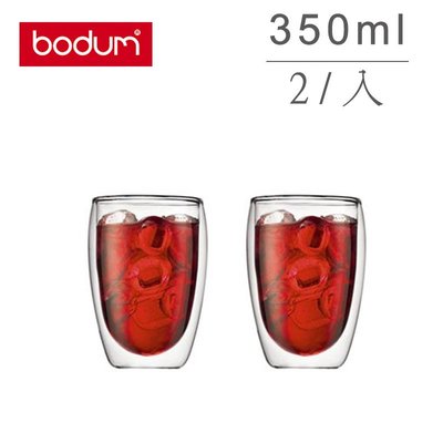 丹麥 Bodum PAVINA 2入 350ml /12oz 雙層 隔熱 玻璃杯 咖啡杯 4559-10us4