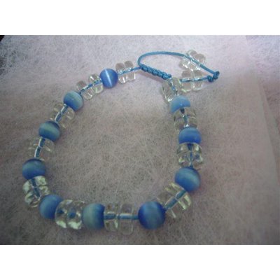 二手 配件 配飾 飾品 水藍~串珠~手鍊~手環~80元