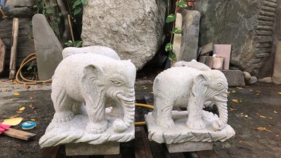 『石夫的家』石雕大象花崗石象
