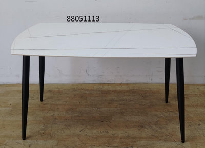【吉旺二手家具生活館】全新/庫存  白色岩板餐桌   餐桌椅組 歐式餐桌-各式新舊/二手家具買賣