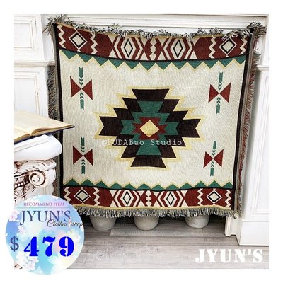 JYUN'S 新品定制款北歐風地毯客廳現代簡約沙發巾沙發罩波西米亞復古幾何蓋毯子 1款 預購