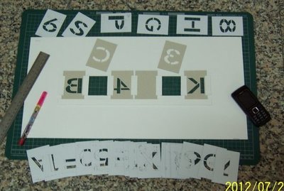 插卡式 排列組合 噴漆字模板 鏤空字 厚紙板成品 DIY噴漆用 中文英數字體