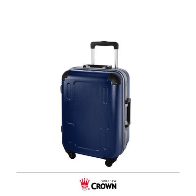 【Chu Mai】CROWN C-F2501 十字拉桿箱 行李箱 旅行箱 拉桿箱 旅遊用 -深藍色(19.5吋)