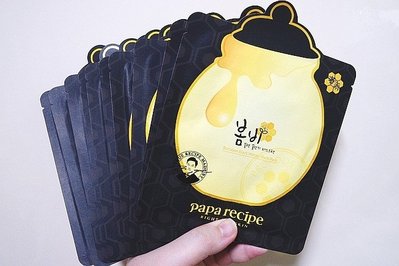 《fly_fishhh》papa recipe 春雨 黑蜂蜜面膜(10片/盒)