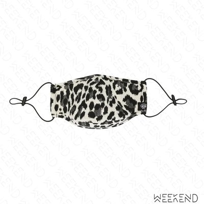 【WEEKEND】 MOSTLT HEARD RARELY SEEN MHRS 豹紋 可調式束帶 口罩 黑色