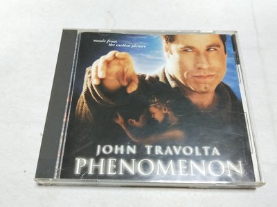 昀嫣音樂(CD131) JOHN TRAVOLTA - PHENOMENON 第三類奇蹟電影原聲帶 保存如圖 售出不退