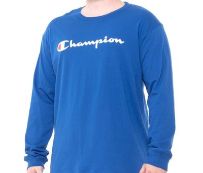 現貨 2XL 3XL Champion LOGO設計長T 長袖T恤 寶藍色 經典款 潮牌 型男 大尺寸 大尺碼 特價!