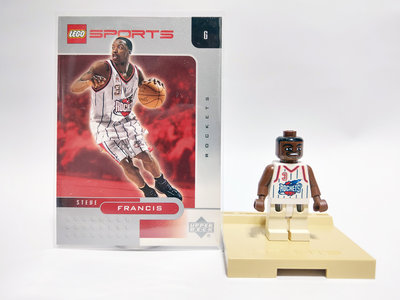 LEGO 樂高 3564 NBA 休士頓 火箭 Steve Francis 人偶 UPPER DECK 球員卡