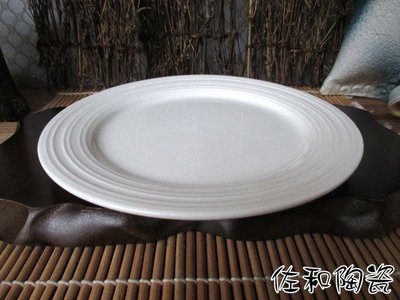 ~佐和陶瓷餐具~【82AB004 7吋雙線平盤-強化白】肉盤/菜盤/水果盤/糕點盤