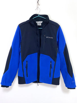 Columbia 哥倫比亞 專櫃 藍色拼接 內磨毛 保暖 機能 立領 夾克 外套