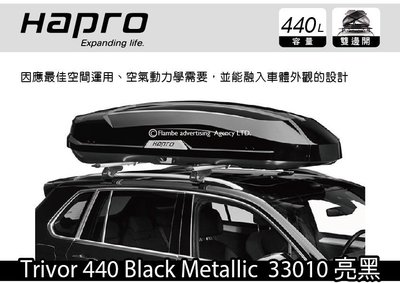 ||MyRack|| Hapro Trivor 440 Black Metallic 33010 亮黑 雙開車頂行李箱