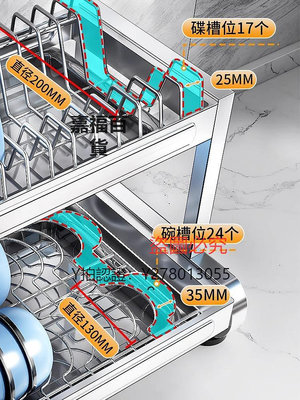 廚房置物架 日本不銹鋼廚房置物架碗碟收納架碗架家用碗柜放碗盤碗筷瀝水架子