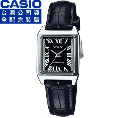 【柒號本舖】CASIO 卡西歐石英皮帶女錶-黑色 # LTP-V007L-1B (原廠公司貨全配盒裝)